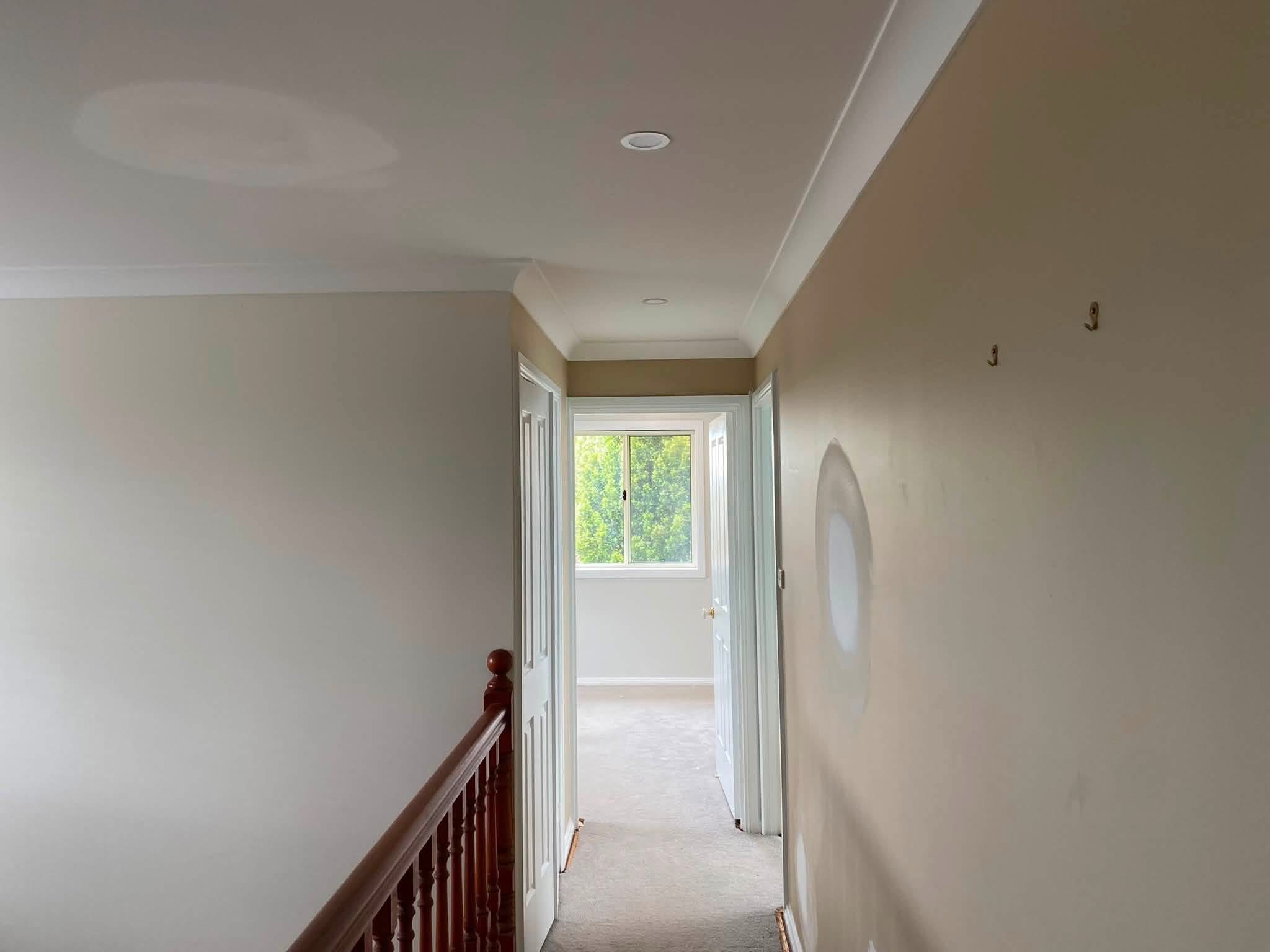 Hallway with internal doors, architraves and skirting